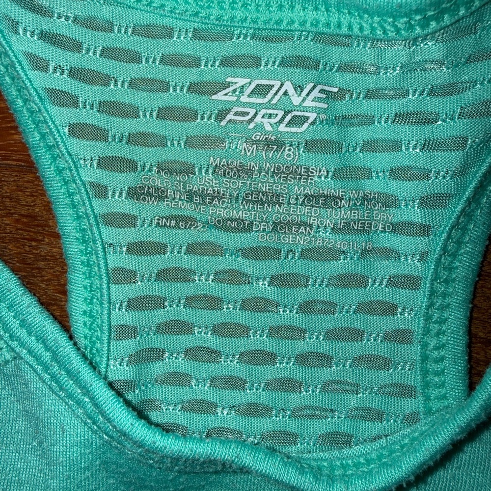 Zone Pro Turquoise Tank Top - Picture 2 of 3